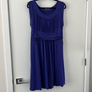 Purple cap sleeve dress
